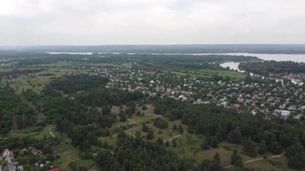 Landschap Vanaf Een Hoogte Land Van Bovenaf — Stockvideo