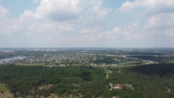 Landschap Vanaf Een Hoogte Land Van Drone — Stockvideo