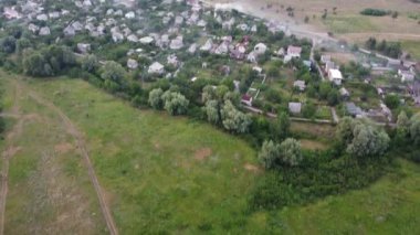 Yüksek bir yerden manzara. İHA 'dan arazi.