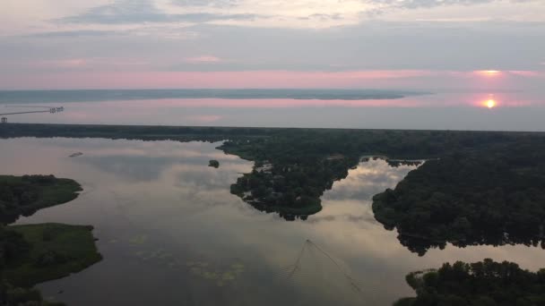 Paisaje Desde Una Altura Tierra Del Dron — Vídeos de Stock