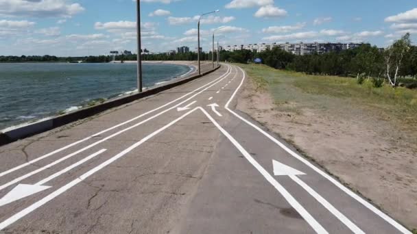 Paysage Urbain Une Hauteur Rues Maisons Ville Une Hauteur — Video