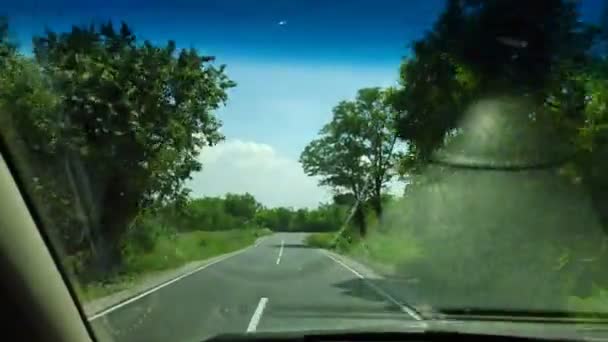 Conductor Dentro Del Coche Viajar Coche — Vídeo de stock