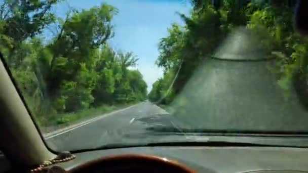 Водій Всередині Машини Подорож Машині — стокове відео