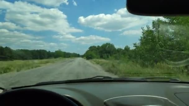 Οδηγός Μέσα Στο Αυτοκίνητο Ταξίδι Αυτοκίνητο — Αρχείο Βίντεο