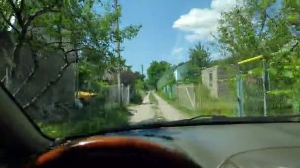 Conductor Dentro Del Coche Viajar Coche — Vídeo de stock