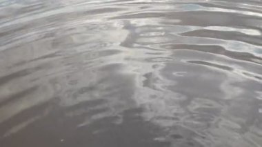 Güzel su. Sudaki yansıma. Denizin küçük dalgaları. Okyanus