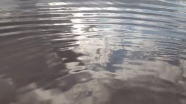Güzel su. Sudaki yansıma. Denizin küçük dalgaları. Okyanus