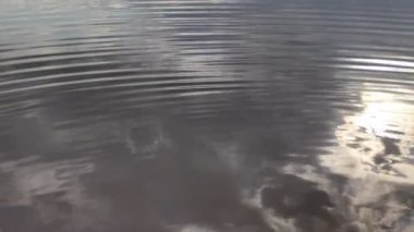 Güzel su. Sudaki yansıma. Denizin küçük dalgaları. Okyanus