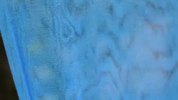Blue Abstract Background Blue Texture Transparent Fabric — Stock Video