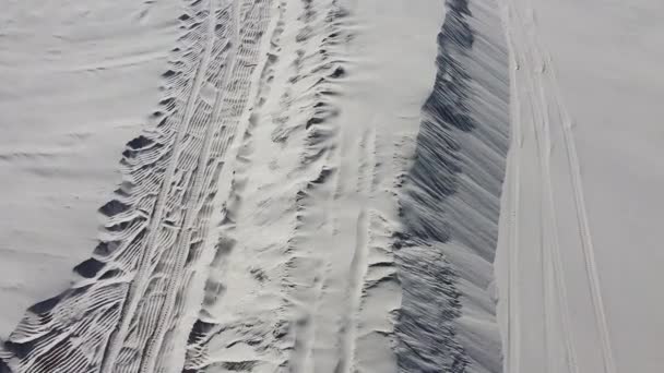 Paisaje Con Arena Blanca Arena Cuarzo Blanco Dunas Brahanes Del — Vídeo de stock