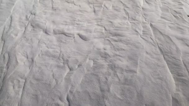 Landschaft Mit Weißem Sand Weißer Quarzsand Dünen Und Wüstenbrahans — Stockvideo