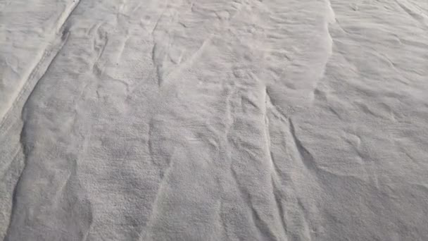 Landscape White Sand White Quartz Sand Dunes Desert Brahans — Stock Video