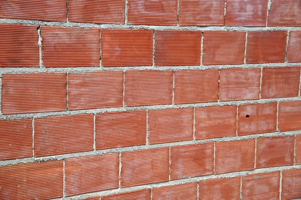 brick wall on a construction site