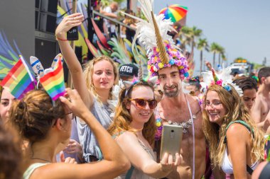 İsrail, Tel Aviv 'deki Gay Onur Yürüyüşü. Kişisel Fotoğraflar.