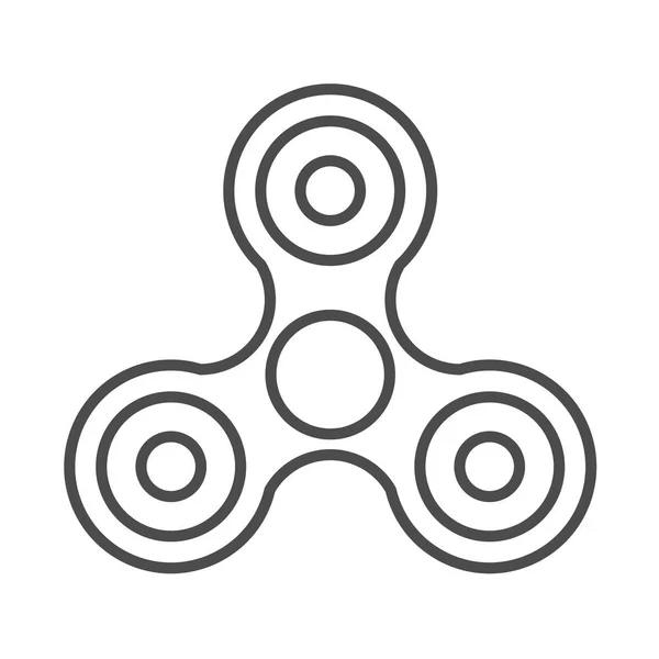 Spinner Fidget pictogram geïsoleerd op een witte achtergrond. Vector — Stockvector