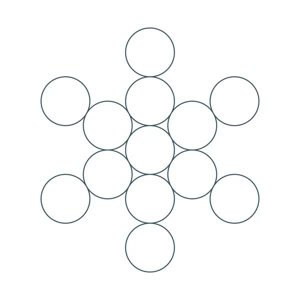 Kwiat życia. Świętej geometrii. Symbol harmonii i równowagi. Wektor — Wektor stockowy