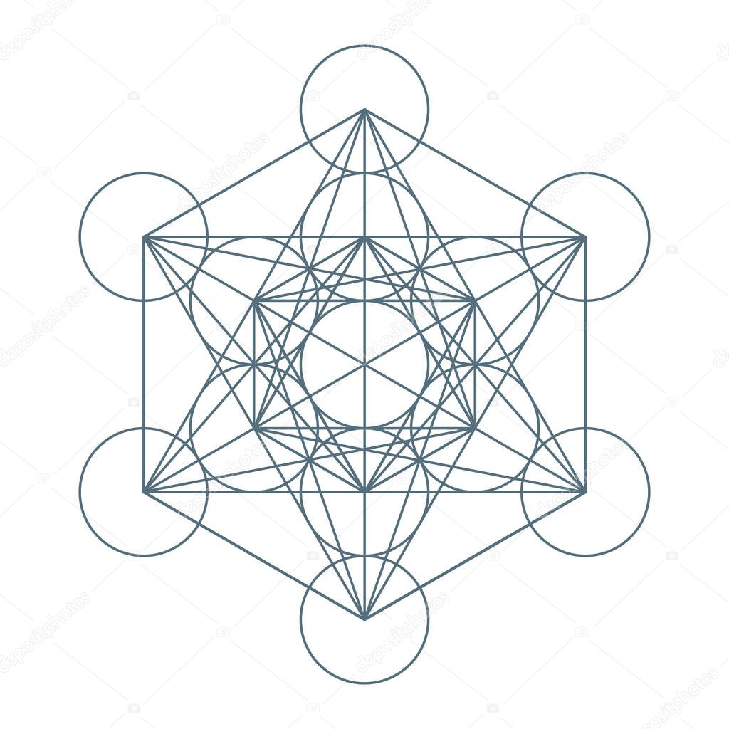Flower of Life. Sacred Geometry. Symbol of Harmony and Balance. Vector