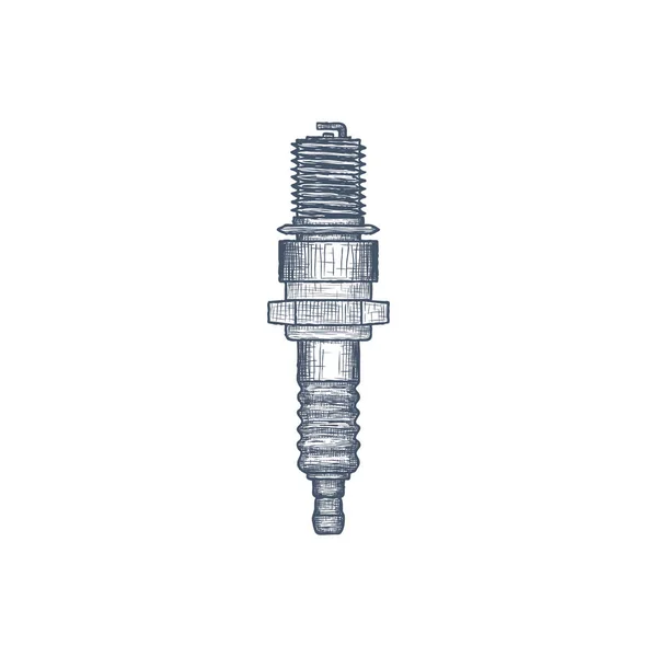 Zapalovací svíčka vektorové logo šablona návrhu. Ikona služby autoparts nebo auto. Vektor — Stockový vektor