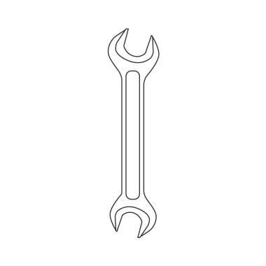 Beyaz arka plan üzerinde izole anahtarı. Vektör