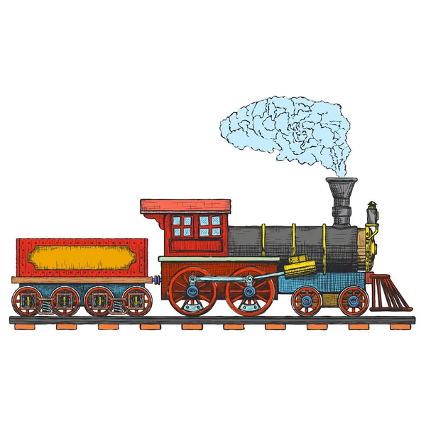 Plantilla de diseño de logotipo de vector de locomotora de vapor vintage. tren o icono de transporte. Vector — Archivo Imágenes Vectoriales