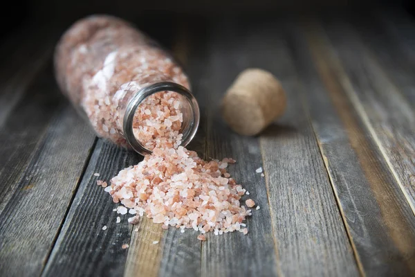 Himalayan Salt in Bottle — Stock Photo, Image