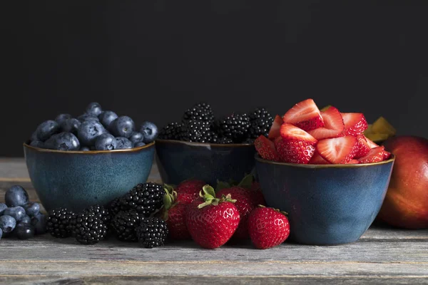 Bowls of Fresh Berries — Stock Photo, Image