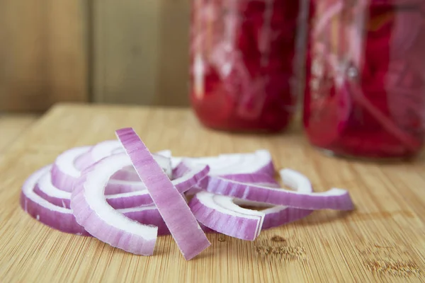 Cebollas rojas para decapado — Foto de Stock