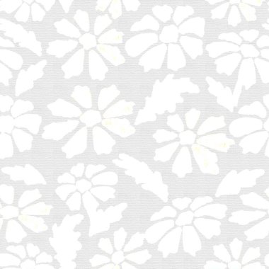 Geçmişe dönük beyaz desenli basit çiçek deseni