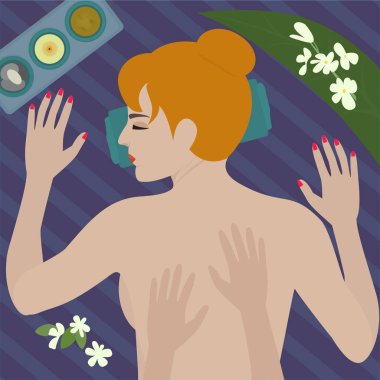 Masaj terapisindeki kız.