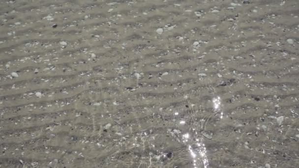 Vackra slowmotion havsytan, tyst vifta en våg — Stockvideo