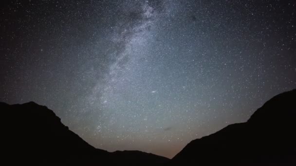 Star Trails Time Lapse della Via Lattea Galaxy — Video Stock