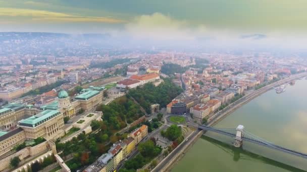 Εναέρια πλάνα Βουδαπέστη, Ουγγαρία. — Αρχείο Βίντεο