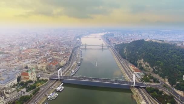 Imagini aeriene Budapesta, Ungaria . — Videoclip de stoc