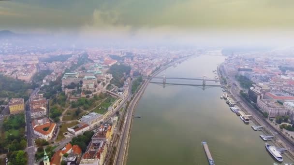 Imágenes aéreas Budapest, Hungría . — Vídeo de stock