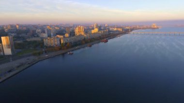 Dnipropetrovsk hava görünümünü şehir merkezinde, yaz.