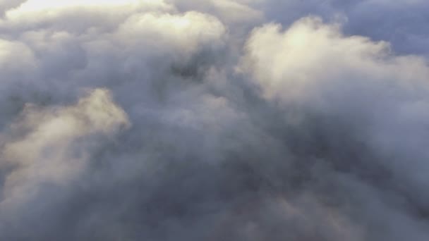 Zicht Wolken Van Het Vliegtuig Vliegen Aarde — Stockvideo