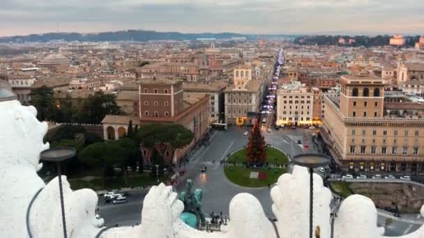 Timelapse traffico stradale, Italia, Roma — Video Stock