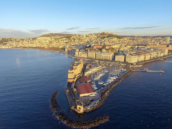 Naples, Italy. Aerial cityscape image of Naples, Campania, Italy during sunrise. — Stock Photo, Image