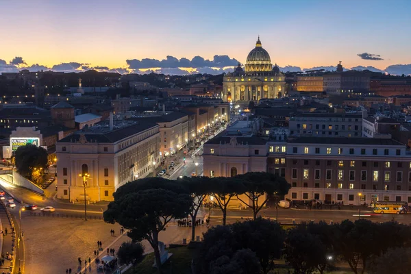 로마 스카이 라인 st.peter 대성당 바티칸 시티 — 스톡 사진