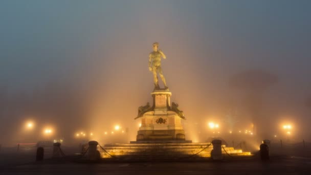 David statua w Piazzale Michelangelo, Florencja, Włochy — Wideo stockowe