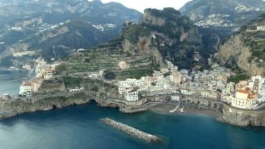 Amalfi Amalfi Coast, İtalya için havadan görünümü