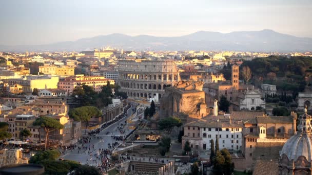 Das kolosseum oder kolosseum, flavian amphitheater in rom, italien — Stockvideo