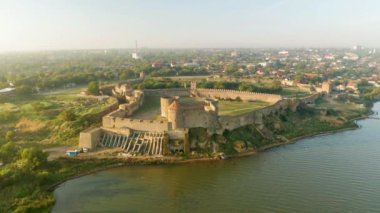 Belgorod-Dniester Sunrise, Ukrayna, eski kale havadan görünümü