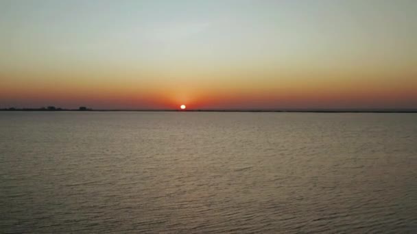 The Beautiful tropical sea sunrise. aerial — Stock Video