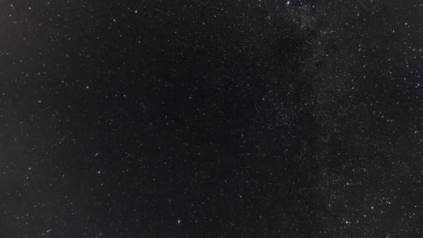 Mléčná dráha a hvězdy pohybující se po noční obloze, časový odstup — Stock video