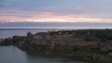 Belgorod-Dniester Sunrise, Ukrayna, eski kale havadan görünümü