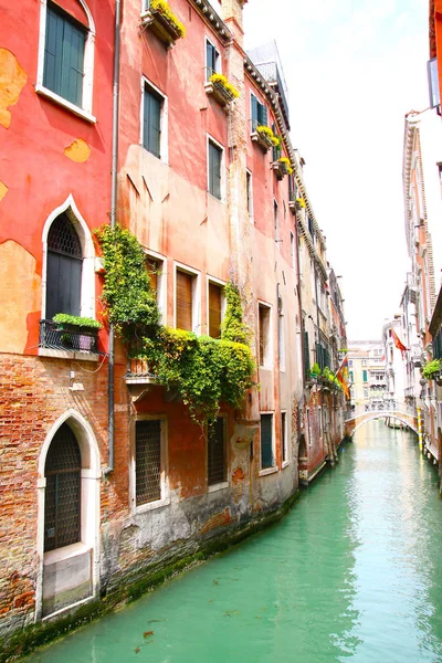 Een Van Unieke Kanalen Van Venetië Italië — Stockfoto