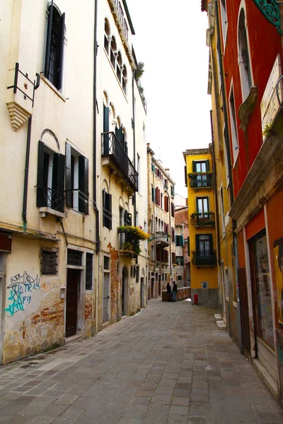Typische Straat Venetië Italië — Stockfoto