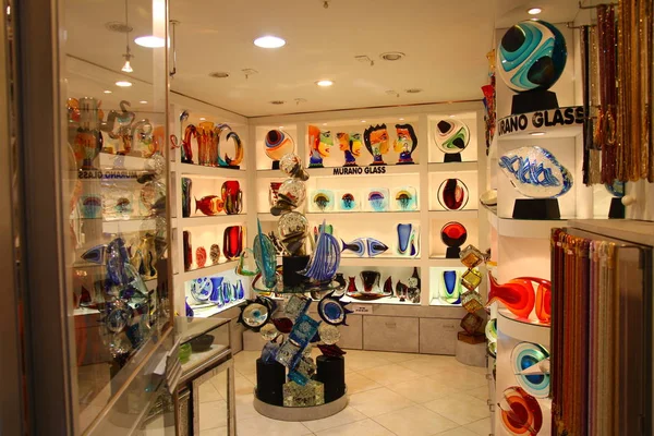 Morano Glas Butik Venedig Italien — Stockfoto