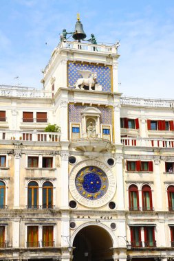 Saat Kulesi on Piazza San Marco Venedik, Italya